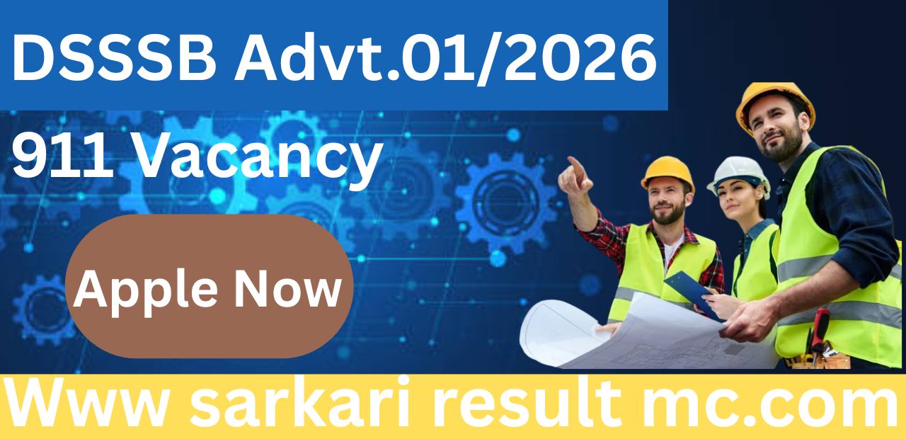 DSSSB Recruitment 2026, Notification Out for 911 AE, JE, ASO Posts, Apply Online