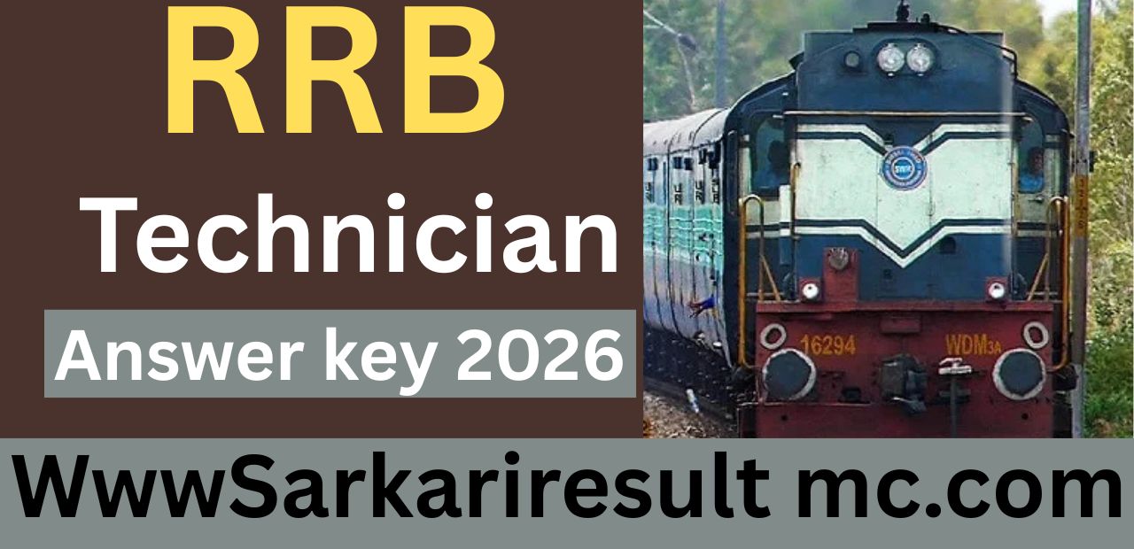 RRB Technician Answer Key 2026