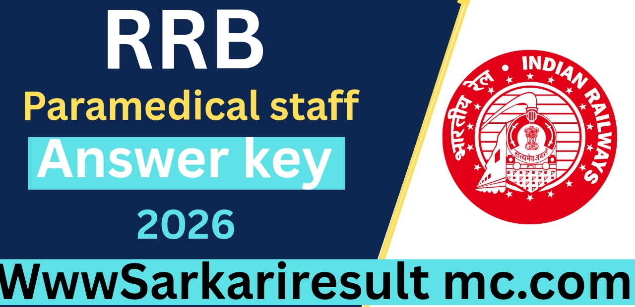 RRB Paramedical Staff Answer Key 2026