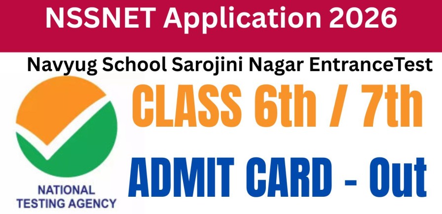 NTA NSSNET Admit CARD 2026