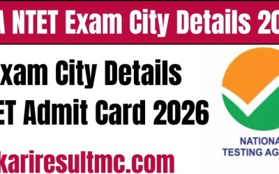NTA NTET Exam City Details 2026
