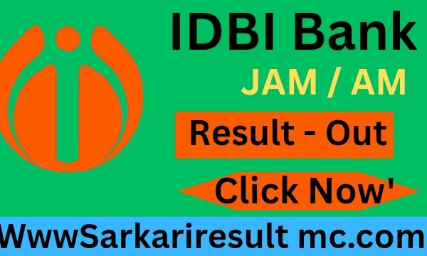 IDBI Bank JAM / AM Result 2026