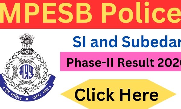 MPESB Police SI and Subedar Phase-II Result 2026