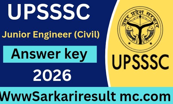 UPSSSC Junior Engineer (Civil) Answer Key 2026