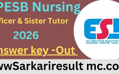 MPESB Nursing Officer / Sister Tutor Answer Key 2026